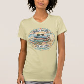 ビーチブック 夏の読書デザイン Tシャツ (正面)