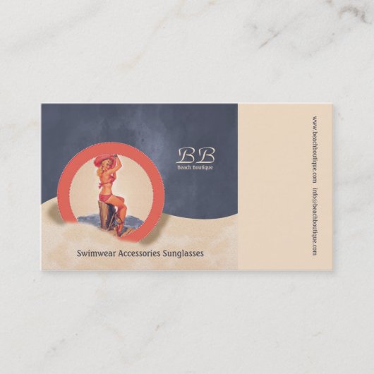 ビーチブティック – 名刺 (正面)
