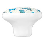 ビーチブモダンルガニヒトヒトデの海馬の輝き セラミックノブ (側面)