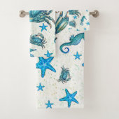 ビーチブモダンルガニヒトヒトデの海馬の輝き バスタオルセット (インサイチュ)