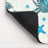 ビーチブモダンルガニヒトヒトデの海馬の輝き マウスパッド (コーナー)