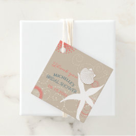 ビーチブライダルシャワーお祝い フェイバータグ