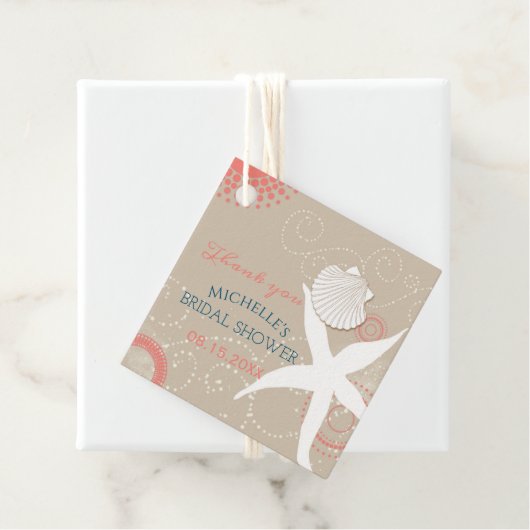 ビーチブライダルシャワーお祝い フェイバータグ (インサイチュ)