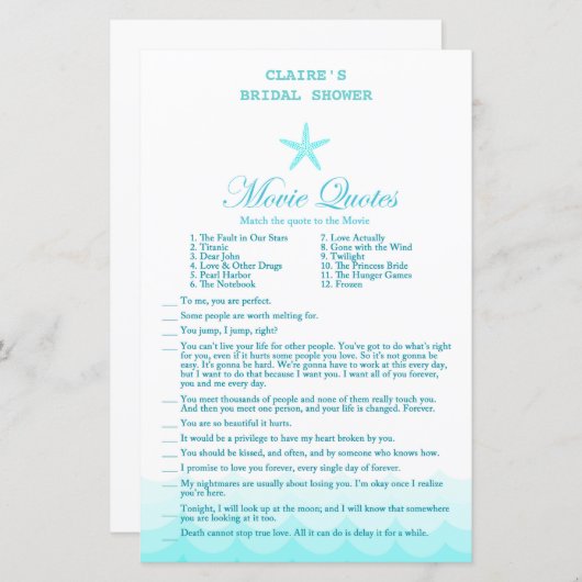 ビーチブライダルシャワーゲ航海のーム、マーメイド (正面/裏面)