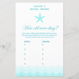 ビーチブライダルシャワーゲ航海のーム、マーメイド