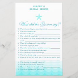 ビーチブライダルシャワーゲ航海のーム、マーメイド