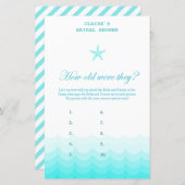 ビーチブライダルシャワーゲ航海のーム、マーメイド (正面/裏面)