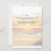 ビーチブライダルシャワーサンセットコースタルザデイツ 招待状 (裏面)