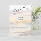 ビーチブライダルシャワーサンセットコースタルザデイツ 招待状 (スタンド正面)