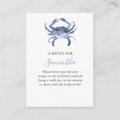 ビーチブライダルシャワーテーマレシピfor花嫁 エンクロージャーカード (正面)