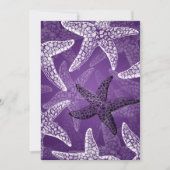 ビーチブライダルシャワーヒトデ紫 招待状 (正面)