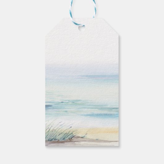 ビーチブライダルシャワーメッセージカード ギフトタグ (裏面)