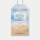 ビーチブライダルシャワーメッセージカード ギフトタグ (裏面)