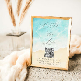 ビーチブライダルシャワーラブハッシュタグをキャプチャ ポスター