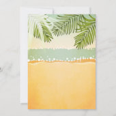 ビーチブライダルシャワー招待ヴィンテージトロピカル 招待状 (裏面)