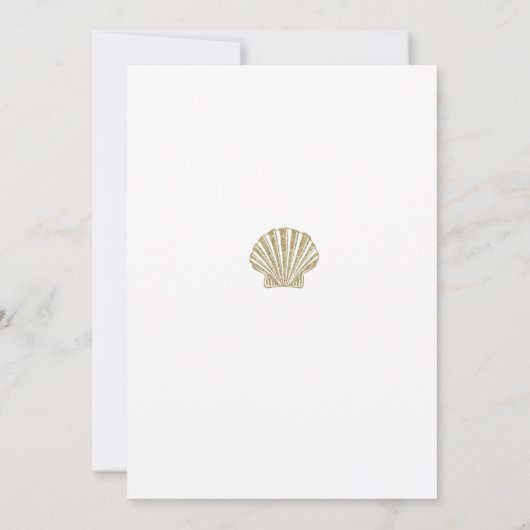 ビーチブライダルシャワー招待状 招待状 (裏面)