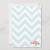 ビーチブライダルシャワー招待、シ航海のェル 招待状 (裏面)