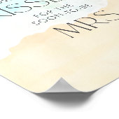 ビーチブライダルシャワー数キス ポスター (角)