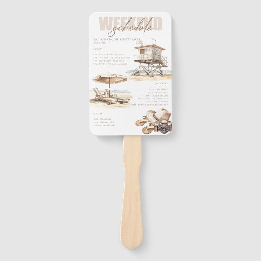 ビーチブライダルシャワー週末の旅程の写真 ハンドファン (正面)