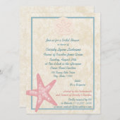 ビーチブライダルシャワー 招待状 (正面/裏面)