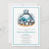 ビーチブライドブライダルシャワー 招待状 (正面)