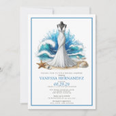 ビーチブライドブライダルシャワー 招待状 (正面)