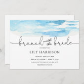 ビーチブランチと花嫁シャワー招待状 招待状 (正面/裏面)
