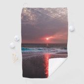 ビーチブリストロピカルパラダイスアイランドサンセット ゴルフタオル (インサイチュ)