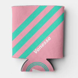 ビーチブリーズノスタルジックストライプな名前 缶クーラー