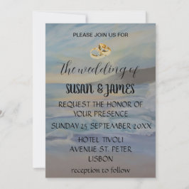 ビーチブルーの夕焼け 招待状