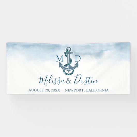 ビーチブルーウォーターいかり航海の結婚ズ 横断幕 (横)