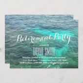 ビーチブルーウォーターリタイアメントパーティー 招待状 (正面/裏面)