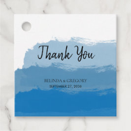 ビーチブルーウォーター結婚カラーのギフト フェイバータグ