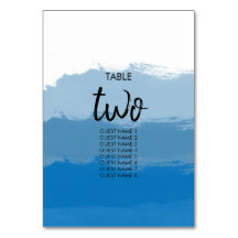 ビーチブルーウォーター結婚カラーのテーブル番号