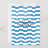 ビーチブルーウォーター結婚カラーサンキューカード サンキューカード (裏面)