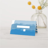 ビーチブルーウォーター結婚カラー座席表 プレイスカード (正面)