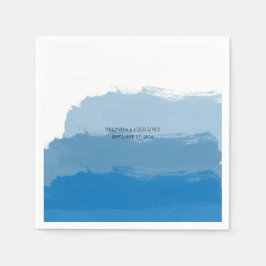 ビーチブルーウォーター結婚カラー スタンダードカクテルナプキン