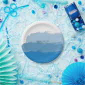 ビーチブルーウォーター結婚カラー ペーパープレート (パーティー)
