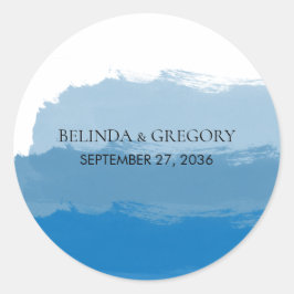 ビーチブルーウォーター結婚カラー ラウンドシール