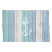 ビーチブルーウッド航海のストライプいかり 枕カバー (裏面-右)