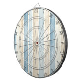 ビーチブルークリームストライプのブライズシャワー ダーツボード (正面右)