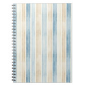 ビーチブルークリームストライプ ノートブック (正面)