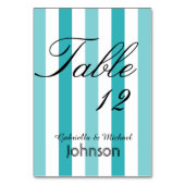 ビーチブルーターコイズストライプのテーブル番号 テーブルナンバー (正面)