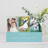 ビーチブルーデ最高のーイ·エバー·フォト結婚ズ·サンキュー サンキューカード (スタンド正面)