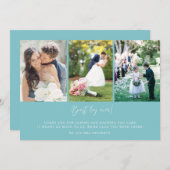 ビーチブルーデ最高のーイ·エバー·フォト結婚ズ·サンキュー サンキューカード (正面/裏面)