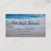 ビーチブルートロピカル海ウェーブコースタルアート 名刺 (正面)