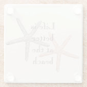 ビーチブルーヒトデ ガラスコースター (裏面)