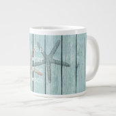 ビーチブルーフェイクウッドヒトデ ジャンボコーヒーマグカップ (正面右)