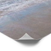 ビーチブルー沿岸海波熱帯アート ポスター (角)