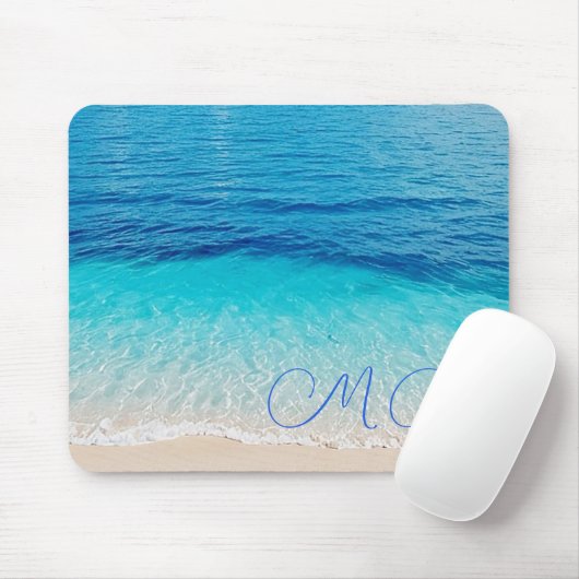 ビーチブルー海アクアシースカイバケーション マウスパッド (マウス)